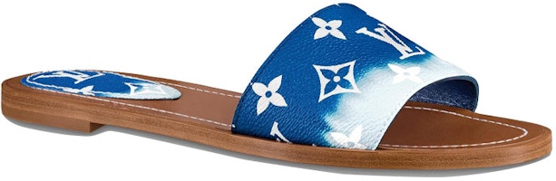 (W) 路易威登蓝色字母印花Lock It拖鞋 1A7TO6 Order (W) 路易威登蓝色字母印花Lock It拖鞋 1A7TO6