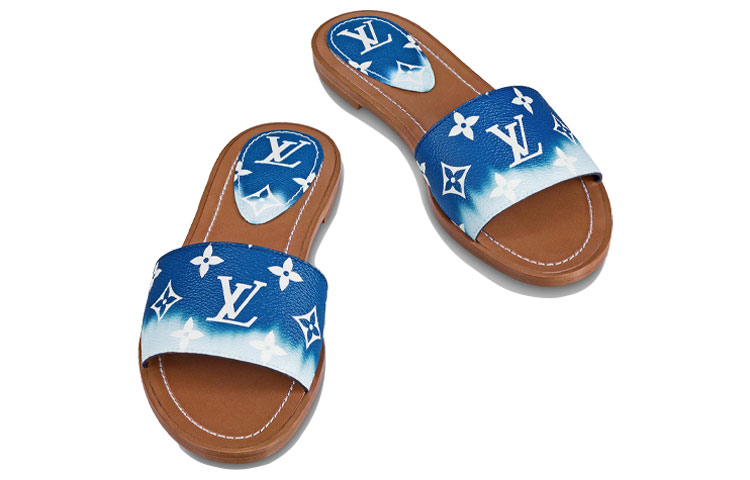 Shop (W) Louis Vuitton Sandalias Lock It 'Azul Monograma' 1A7TO6