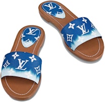 (W) 路易威登蓝色字母印花Lock It拖鞋 1A7TO6 Shop (W) 路易威登蓝色字母印花Lock It拖鞋 1A7TO6