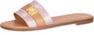 (W) Louis Vuitton Lock It Slides 'Merah Jambu Monogram dengan Coklat' 1ABV19
