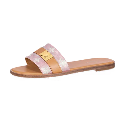 (W) LV Lock It Slides 'Pink Monogram with Brown'