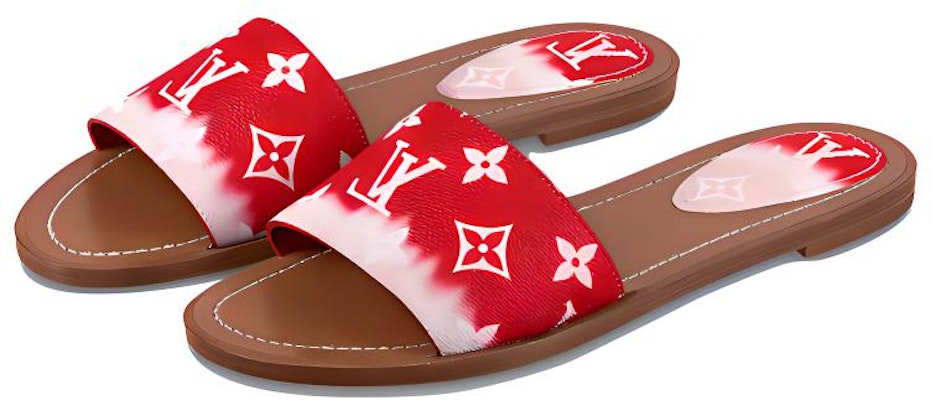 (Women) Louis Vuitton Lock It Slides 'Red Monogram' 1A7TNC Lookbook (Women) Louis Vuitton Lock It Slides 'Red Monogram' 1A7TNC