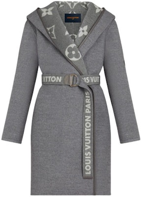 (Women) LOUIS VUITTON Logo Belt Reversible Hooded Wrap Coat Women’s Grey. 1A945Q Buy (Women) LOUIS VUITTON Logo Belt Reversible Hooded Wrap Coat Women’s Grey. 1A945Q