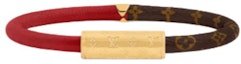 Buy (W) Pulsera LOUIS VUITTON Logo Piel de Ternera Roja/Marrón. M8277E