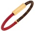 Lookbook (W) Pulsera LOUIS VUITTON Logo Piel de Ternera Roja/Marrón. M8277E