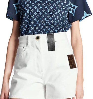 (W) 路易威登 女裝藍色Logo鏈條印花圓領上衣 FW22 休閒T恤 1AA9WA Sizing (W) 路易威登 女裝藍色Logo鏈條印花圓領上衣 FW22 休閒T恤 1AA9WA