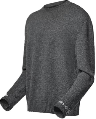 (Women) LOUIS VUITTON Logo Crewneck Cashmere Sweater Dark Gray 1AGJWD Shop (Women) LOUIS VUITTON Logo Crewneck Cashmere Sweater Dark Gray 1AGJWD