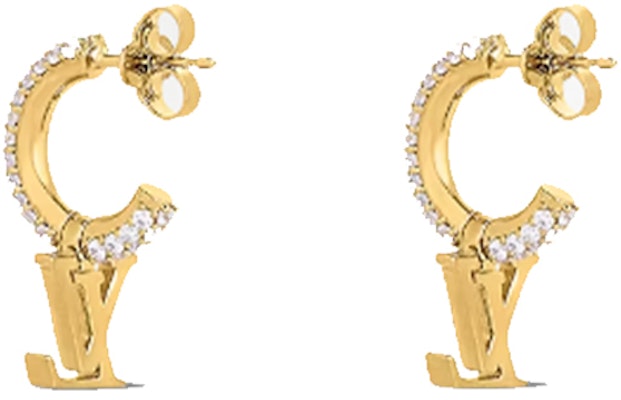 (W) 路易威登 LV 水晶金耳環 女款 M01732 Lookbook (W) 路易威登 LV 水晶金耳環 女款 M01732