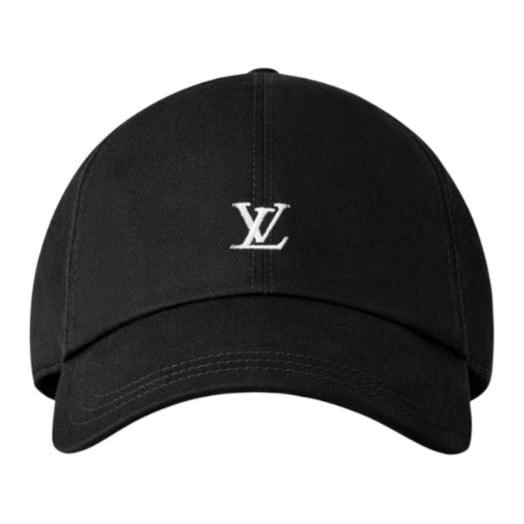 (Women) Louis Vuitton Logo Design Black Cotton Baseball Cap M5154M