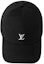 Shop (Women) Louis Vuitton Logo Design Black Cotton Baseball Cap M5154M
