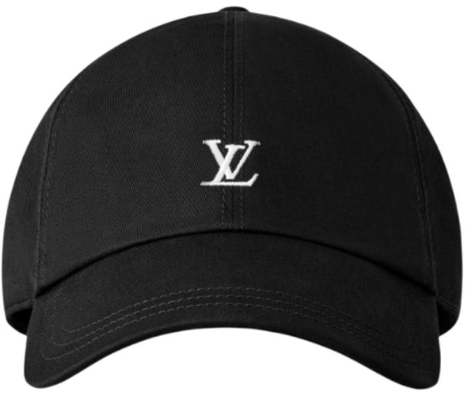 women-louis-vuitton-logo-design-cotton-baseball-cap-women-black-m5154