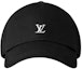 Order (Women) Louis Vuitton Logo Design Cotton Baseball Cap Black M5154L