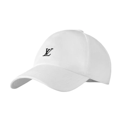 (Women) Louis Vuitton Logo Design Cotton Cap White M5068M