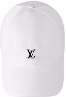 Shop (W) 路易威登Logo設計棉質帽白色 M5068M