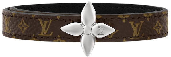 (Women) Louis Vuitton Logo Design Leather Metal Bracelet Women’s Brown. M4187 (Women) Louis Vuitton Logo Design Leather Metal Bracelet Women’s Brown. M4187
