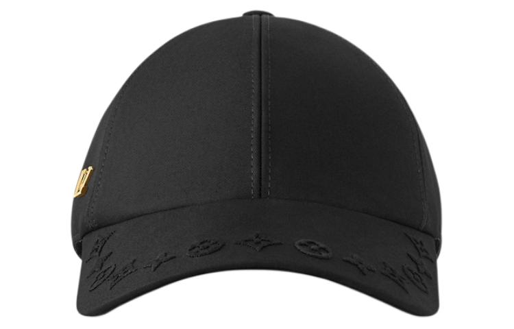 (Women) Louis Vuitton Logo Embroidered Cotton Cap Black M7293L