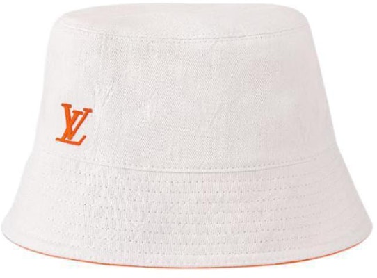 (Women) LOUIS VUITTON Logo Embroidered Cotton Orange Bucket Hat for Women. m7391l Lookbook (Women) LOUIS VUITTON Logo Embroidered Cotton Orange Bucket Hat for Women. m7391l
