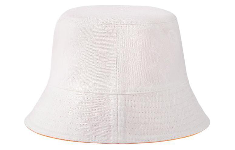 Purchase (Women) LOUIS VUITTON Logo Embroidered Cotton Orange Bucket Hat for Women. m7391l