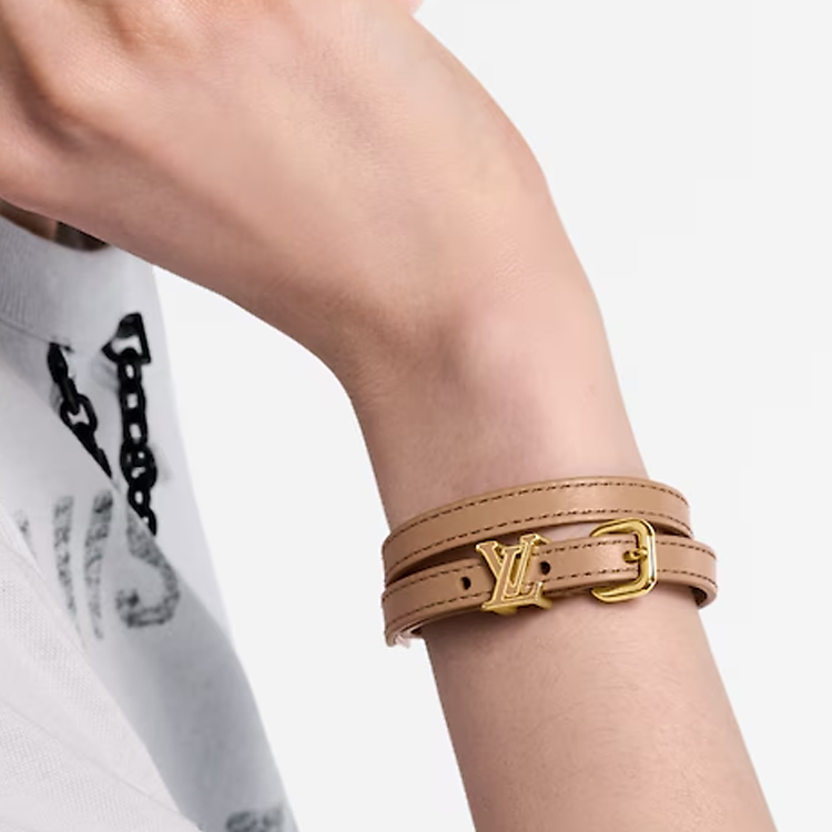 (Women) LOUIS VUITTON Logo Enamel Bracelet for Women Brown M8968Z 圖 4