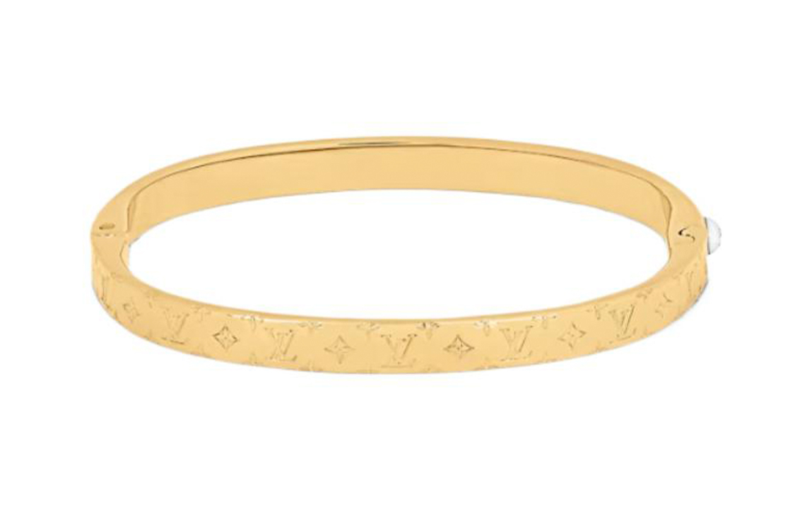 Lookbook (W) 路易威登 金色金屬刻紋標誌手鍊 M1029M