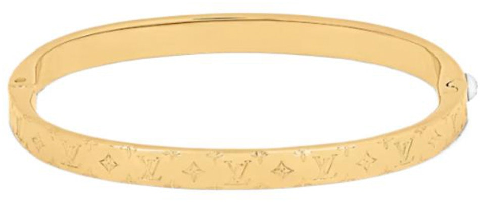 (W) 路易威登 金色金屬刻紋標誌手鍊 M1029M Lookbook (W) 路易威登 金色金屬刻紋標誌手鍊 M1029M