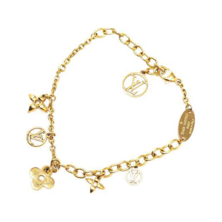 Lookbook (Women) LOUIS VUITTON Logo Gold-Plated Bracelet for Women - Gold OQXYTJZCV3972VYR