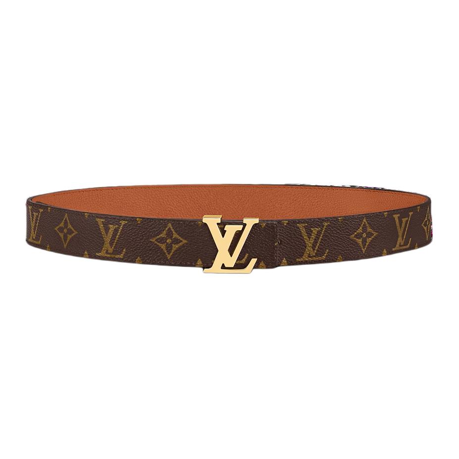(Women) Louis Vuitton Logo Leather Belt Brown  3CM Width. M0558V 圖 4