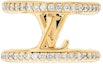 Buy (W) Cincin Emas Louis Vuitton Wanita Gaya Huruf Logo dengan Kristal. M1463S