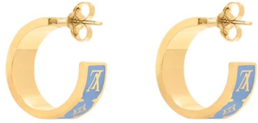 (W) 루이 비통 로고 메탈 에나멜 이어링 블루 M01832 Shop (W) 루이 비통 로고 메탈 에나멜 이어링 블루 M01832