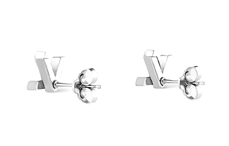 Shop (W) 路易威登女士金屬銀色標誌耳環 M01870