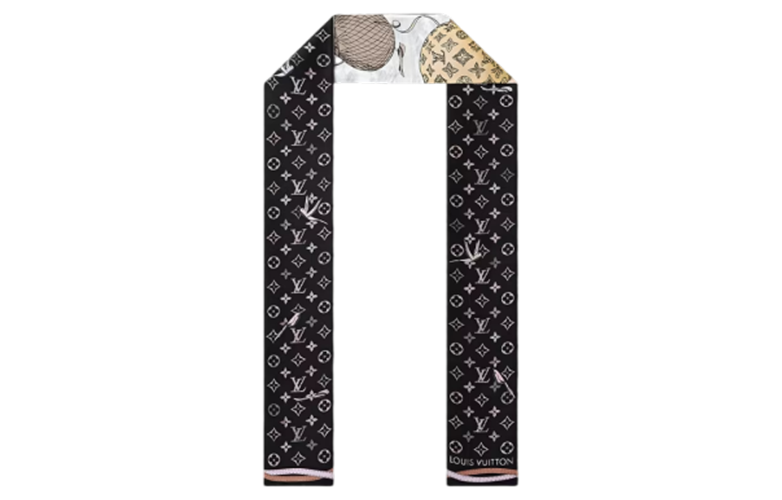 (Women) LOUIS VUITTON Logo Pattern  Scarf Grey White. M79548 圖 3