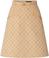 (Women) LOUIS VUITTON Logo Pattern Pockets Casual Skirt Women Khaki. 1AAAN9 (Women) LOUIS VUITTON Logo Pattern Pockets Casual Skirt Women Khaki. 1AAAN9