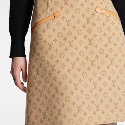 (W) 루이비통 로고 패턴 포켓 캐주얼 스커트 여성 카키. 1AAAN9 Shop (W) 루이비통 로고 패턴 포켓 캐주얼 스커트 여성 카키. 1AAAN9