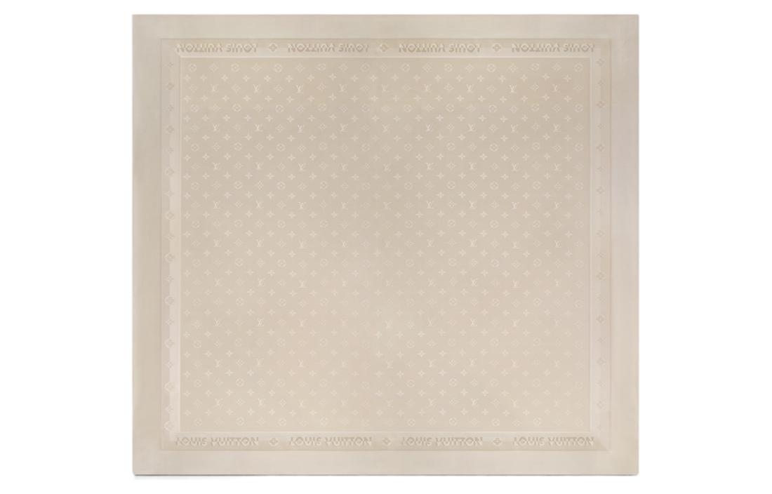 (Women) LOUIS VUITTON Logo Pattern Printed Silk Scarf Women’s Brown. M77628