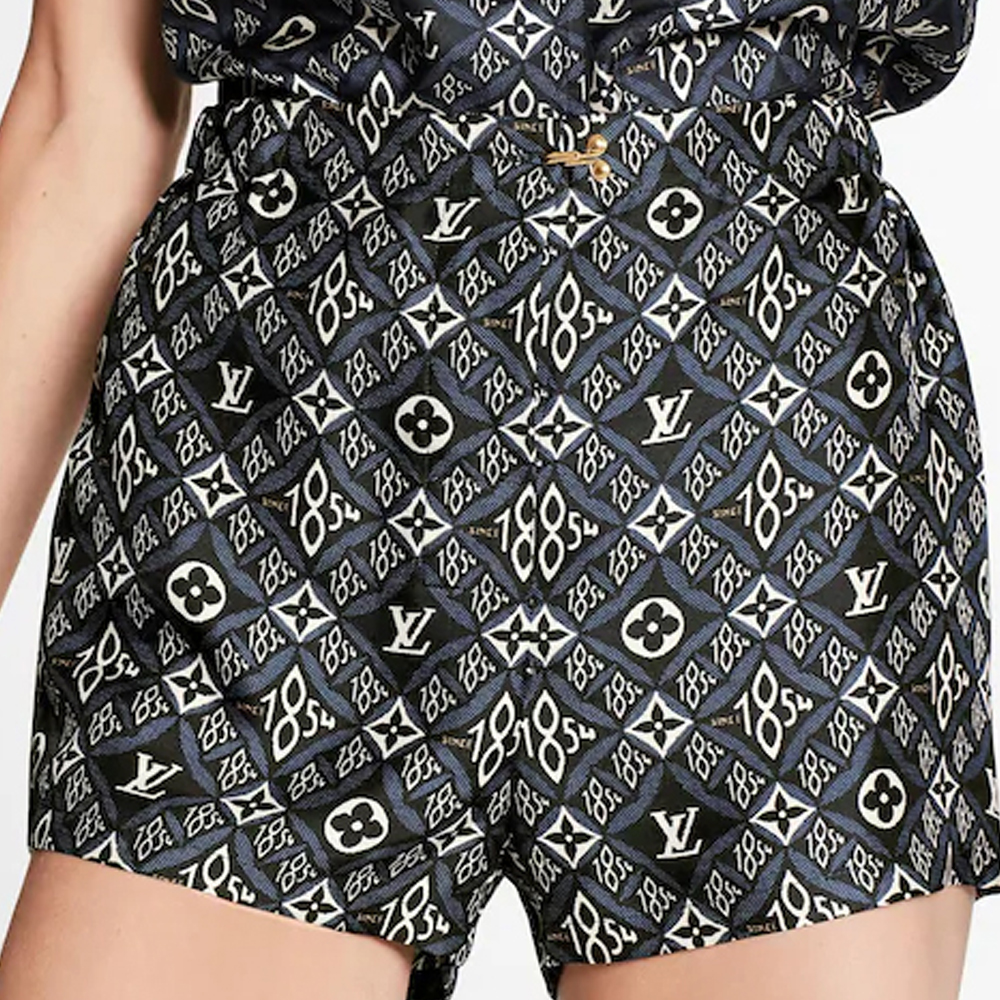 (Women) LOUIS VUITTON Logo Print Casual Straight Shorts Multicolor 1A8LJR 圖 6