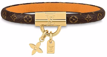 (Women) Louis Vuitton Logo Print Fashion Bracelet for Women Brown M8074F (Women) Louis Vuitton Logo Print Fashion Bracelet for Women Brown M8074F