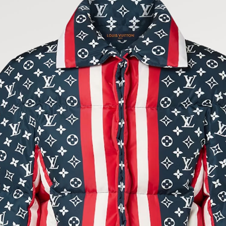 (Women) Louis Vuitton Logo Print Long Sleeve Jacket Navy Blue 1AC1CX 圖 6