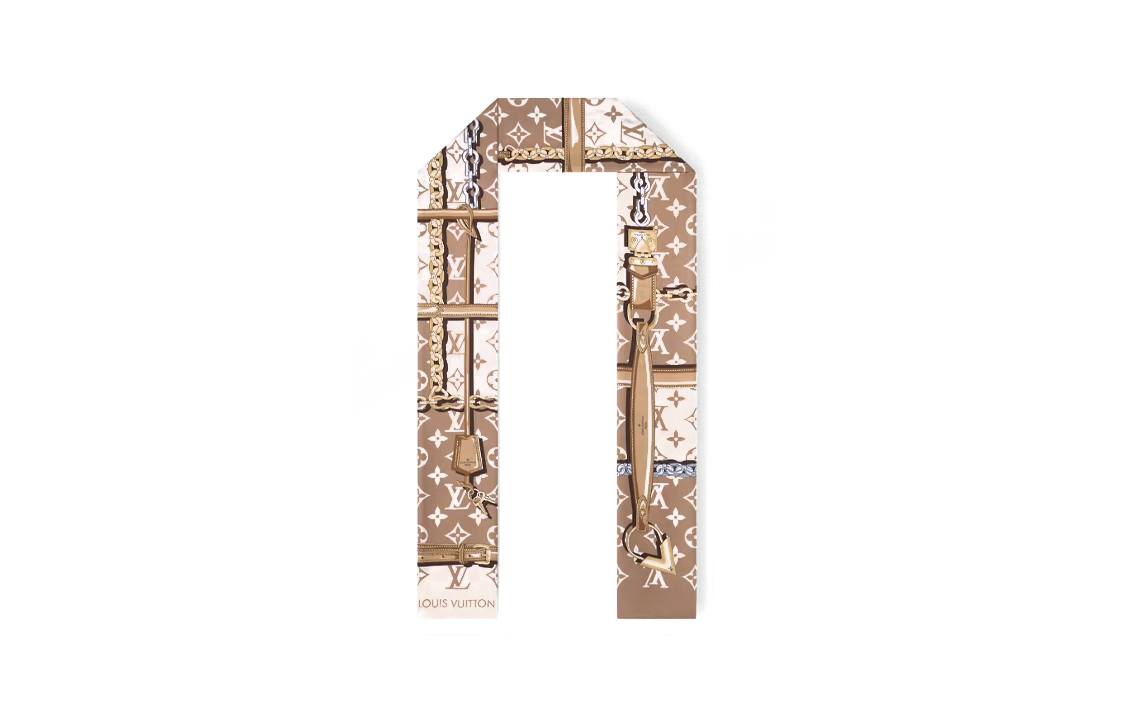 (Women) LOUIS VUITTON Logo Print Silk Scarf Multicolor Womens. M79569