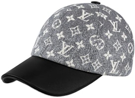 (Women) LOUIS VUITTON Logo Printed Cotton Baseball Cap Black/Grey. M7028M (Women) LOUIS VUITTON Logo Printed Cotton Baseball Cap Black/Grey. M7028M