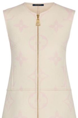 (W) 루이비통 로고 프린트 민소매 라운드넥 원피스 베이지 여성. 1A615K Shop (W) 루이비통 로고 프린트 민소매 라운드넥 원피스 베이지 여성. 1A615K