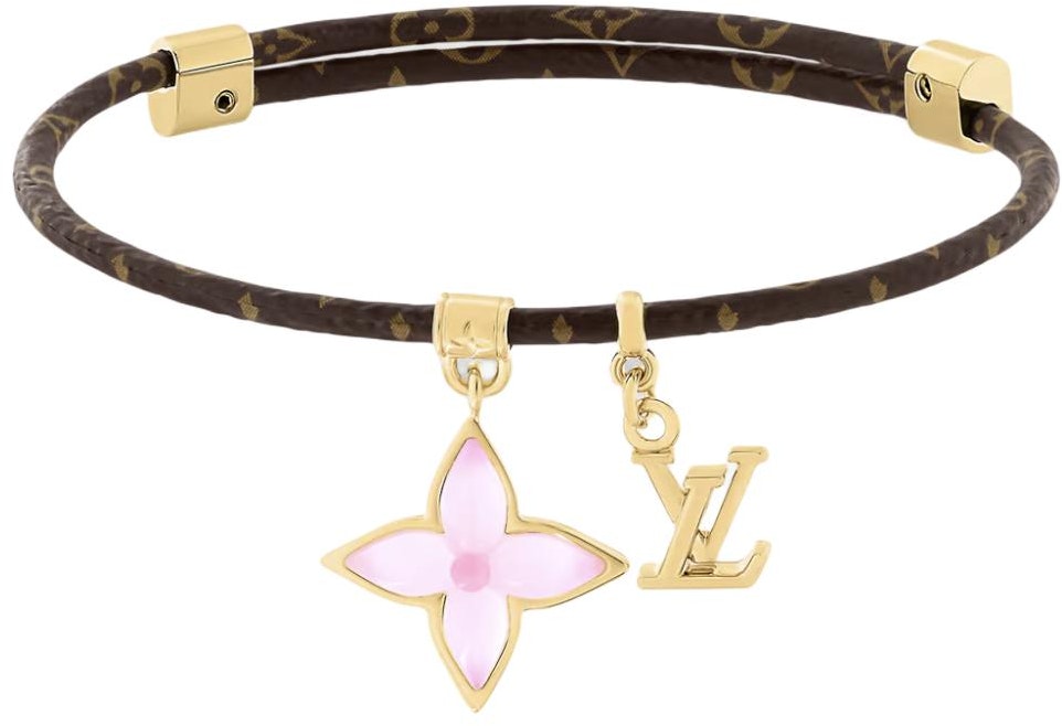 women-louis-vuitton-logo-resin-metal-bracelet-brown-for-women-m4083-z