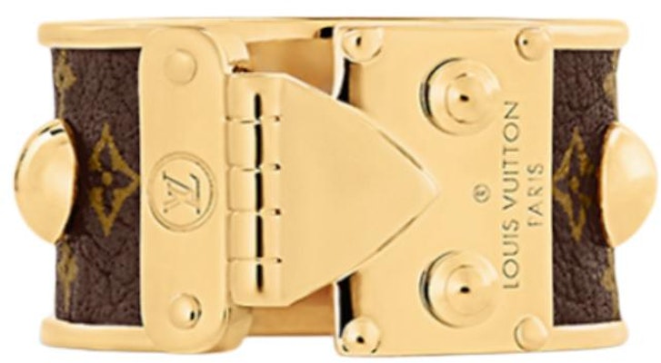 (W) Anillo LOUIS VUITTON Logo Oro Metal Lienzo Accesorio M1465S Order (W) Anillo LOUIS VUITTON Logo Oro Metal Lienzo Accesorio M1465S