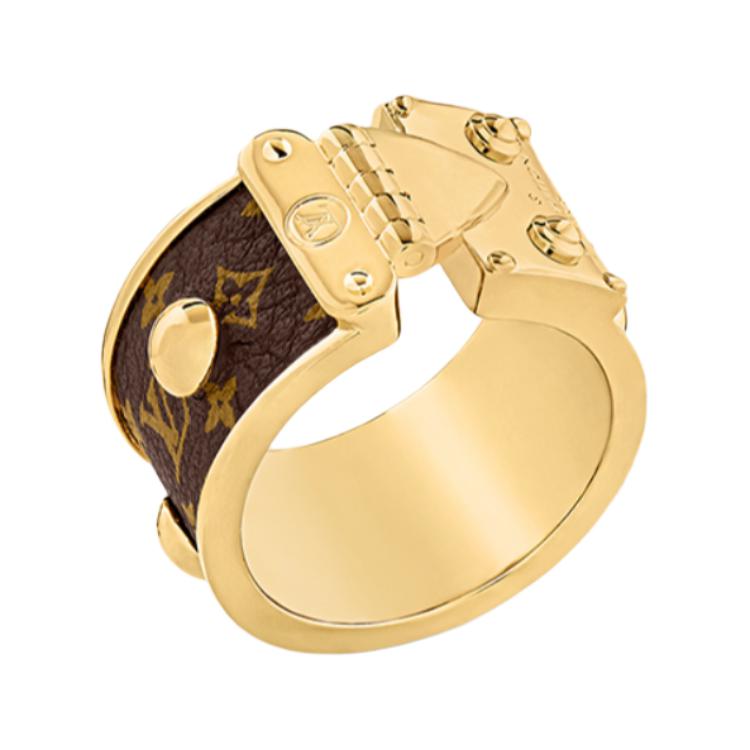 Lookbook (W) Anillo LOUIS VUITTON Logo Oro Metal Lienzo Accesorio M1465S