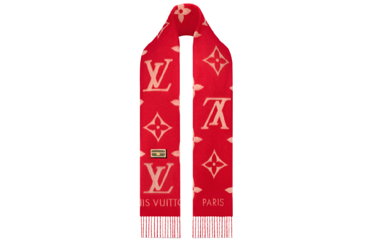 (Women) LOUIS VUITTON Logo Tassel Warm Knit Scarf M76703 圖 3