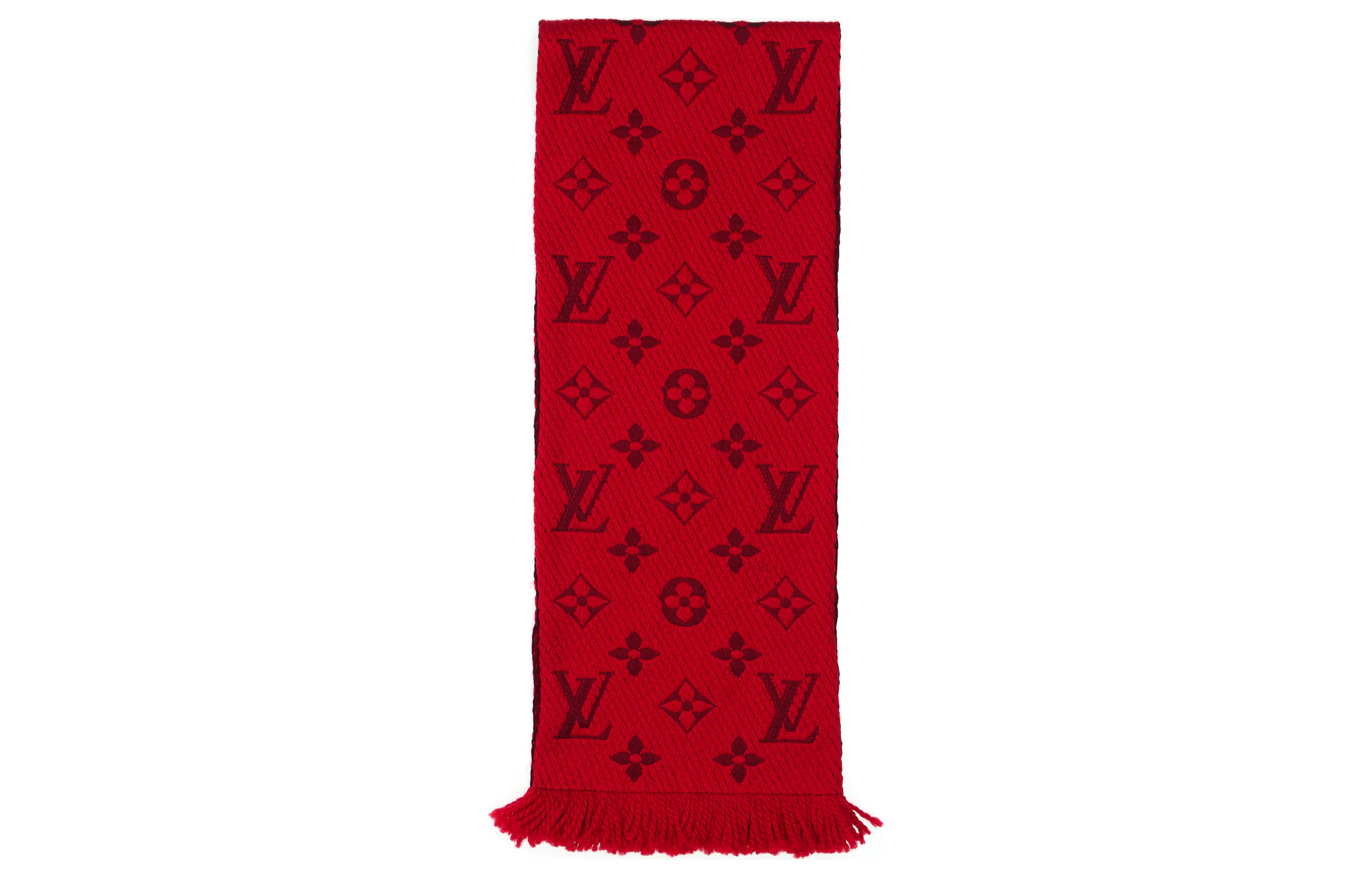 (Women) LOUIS VUITTON Logomania Red Wool Scarf for Women M72432 圖 3