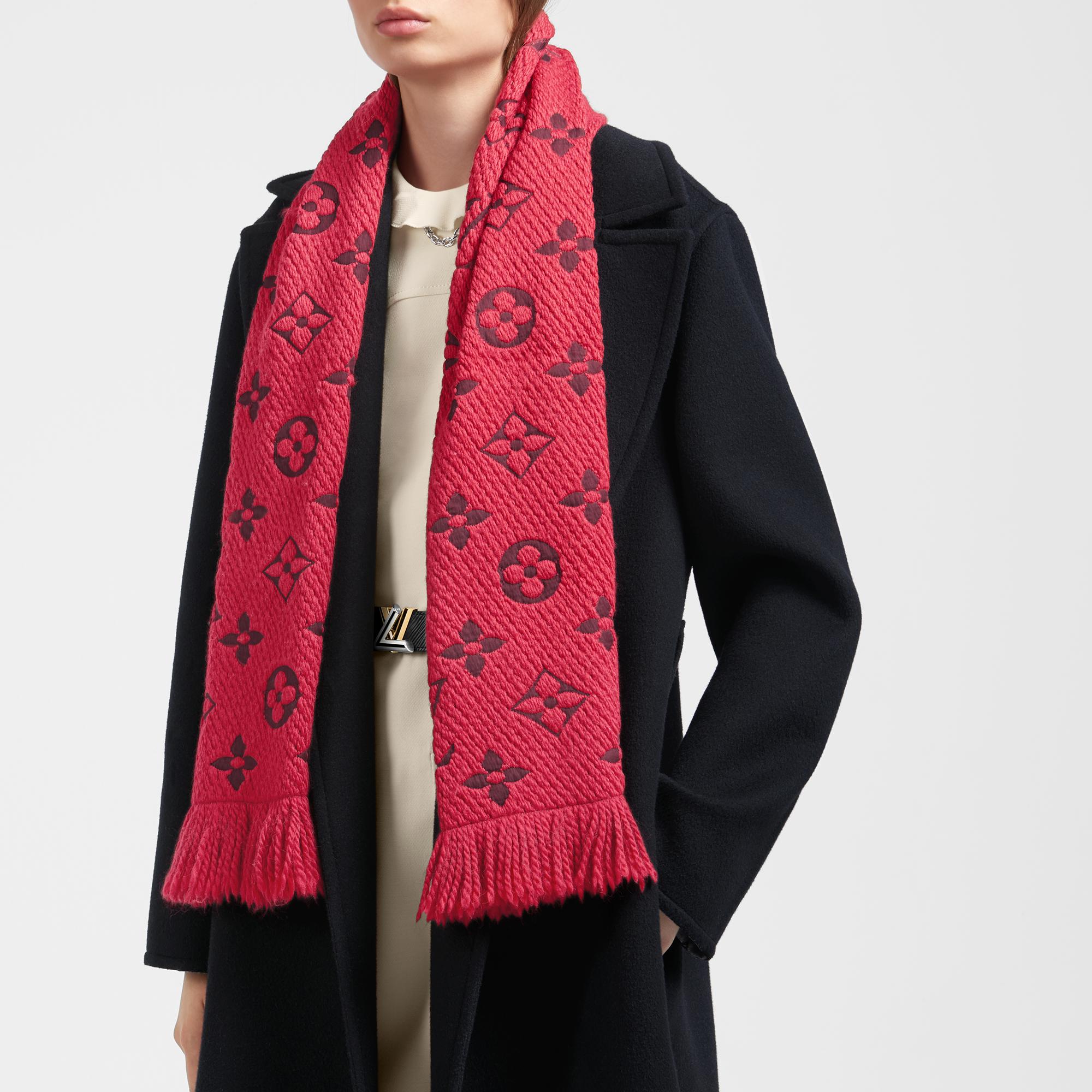 (Women) LOUIS VUITTON Logomania Red Wool Scarf for Women M72432 圖 5