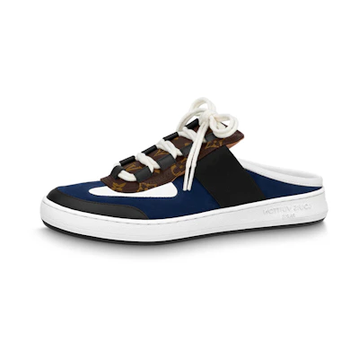 (W) LV Loose 'Nautical Series Lace-Up Flat Fashion Slide Blue Black Brown'