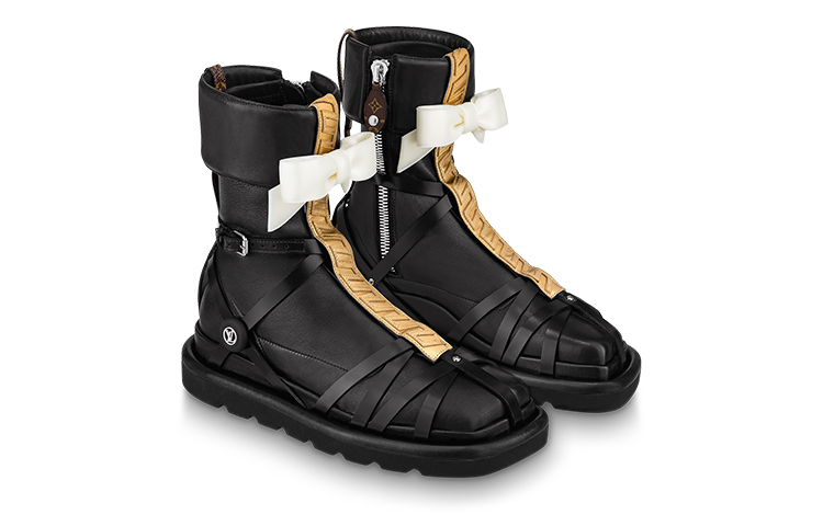 (W) LV Louis Vuitaine Square Pillow Boot 'Black Gold' 圖 3