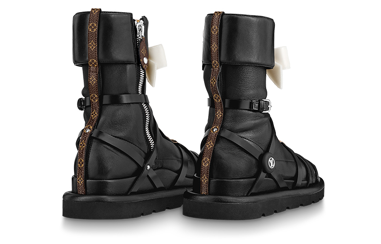 (W) LV Louis Vuitaine Square Pillow Boot 'Black Gold' 圖 4