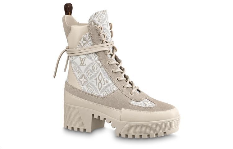 Order (W) Louis Vuitton Laureate 'Botas Tobilleras con Cordones Marrones' 1AAIWN